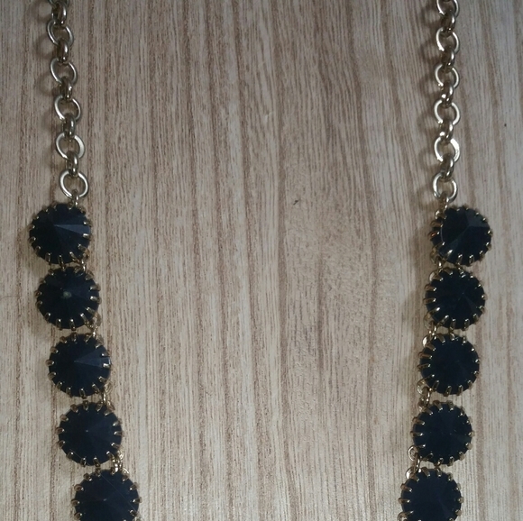 J. Crew Gold/Midnight Blue 'Venus Flytrap' Necklac - Picture 8 of 8
